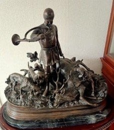 Antiek bronzen beeld , E.Delabrierre, ca 1875, Antiek en Kunst, Ophalen