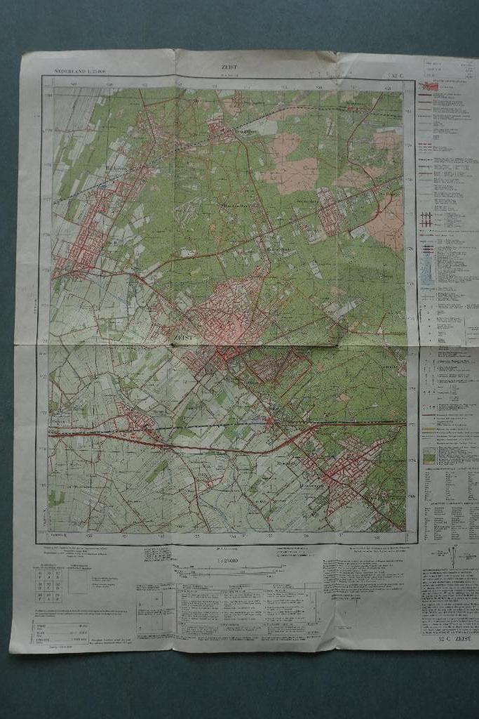 Topografische kaarten van Zeist, jaren 60-70, Gelezen, Verzenden, Topografische Dienst Nederland, Landkaart