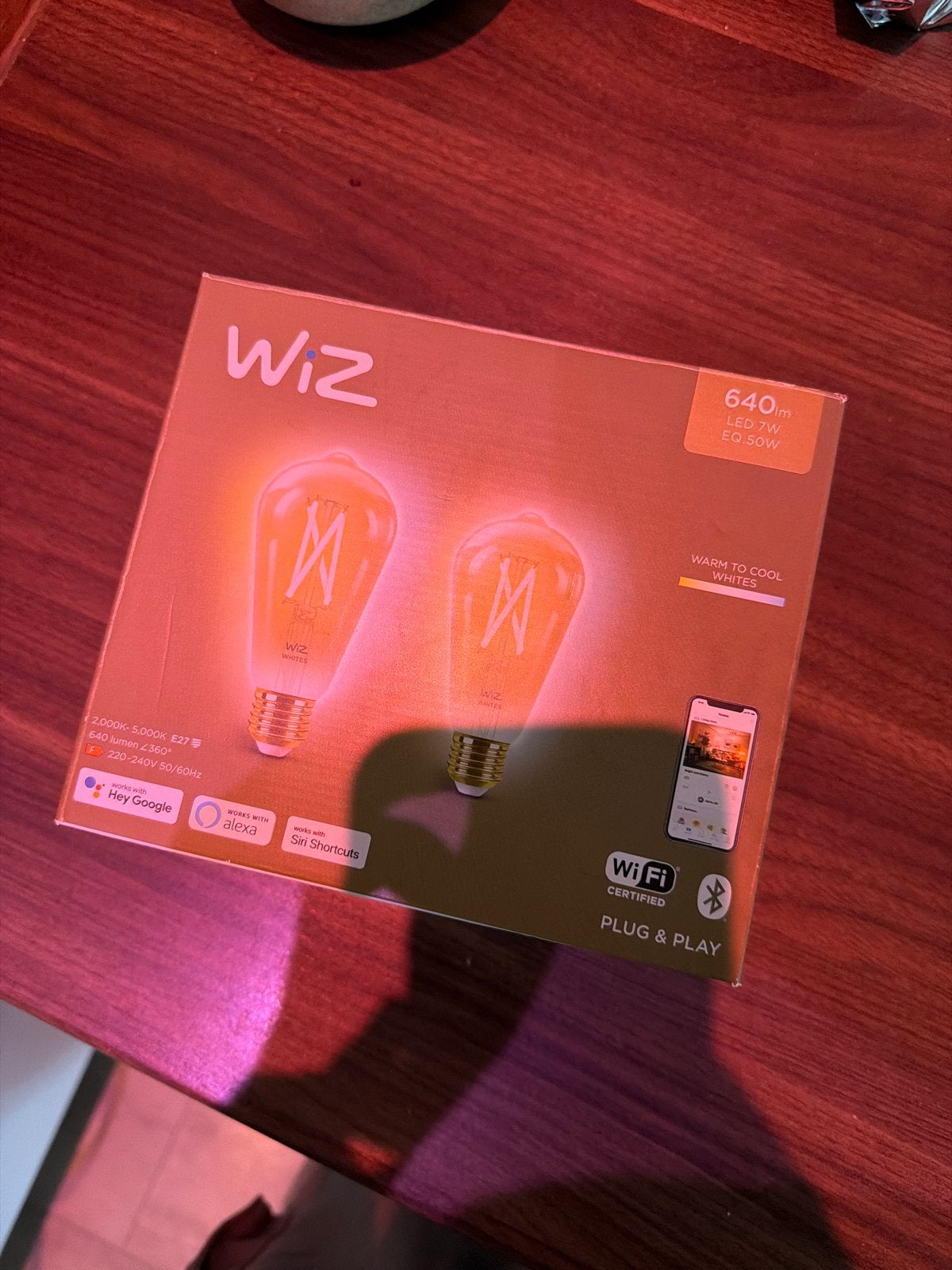 2x Wiz Smart Lampen ST E27 Warm naar Koel Wit, Ophalen, Nieuw