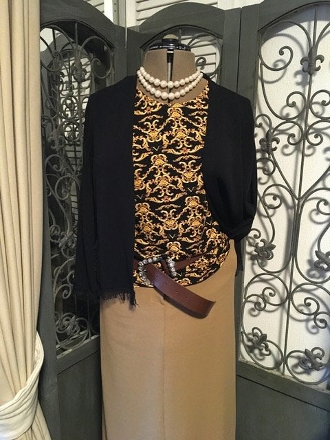 ITALIA BY VERSACE’ PRACHTIG DAMESSHIRT/-TRUITJE MAAT L NIEUW, Verzenden, Zwart, ITALIA BY VERSACE, Maat 42/44 (L)