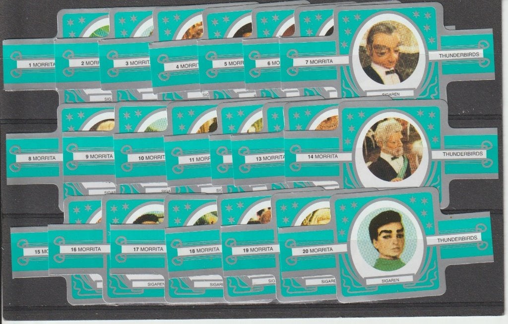 reeks 1948  thunderbirds  1-20   sigarenbanden, Ophalen of Verzenden, Zo goed als nieuw, Sigarenbandjes