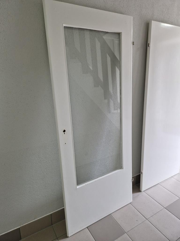 Opdek deuren 211cm x83 cm, Doe-het-zelf en Verbouw, Deuren en Horren, Ophalen of Verzenden, Glas, Binnendeur, 200 tot 215 cm