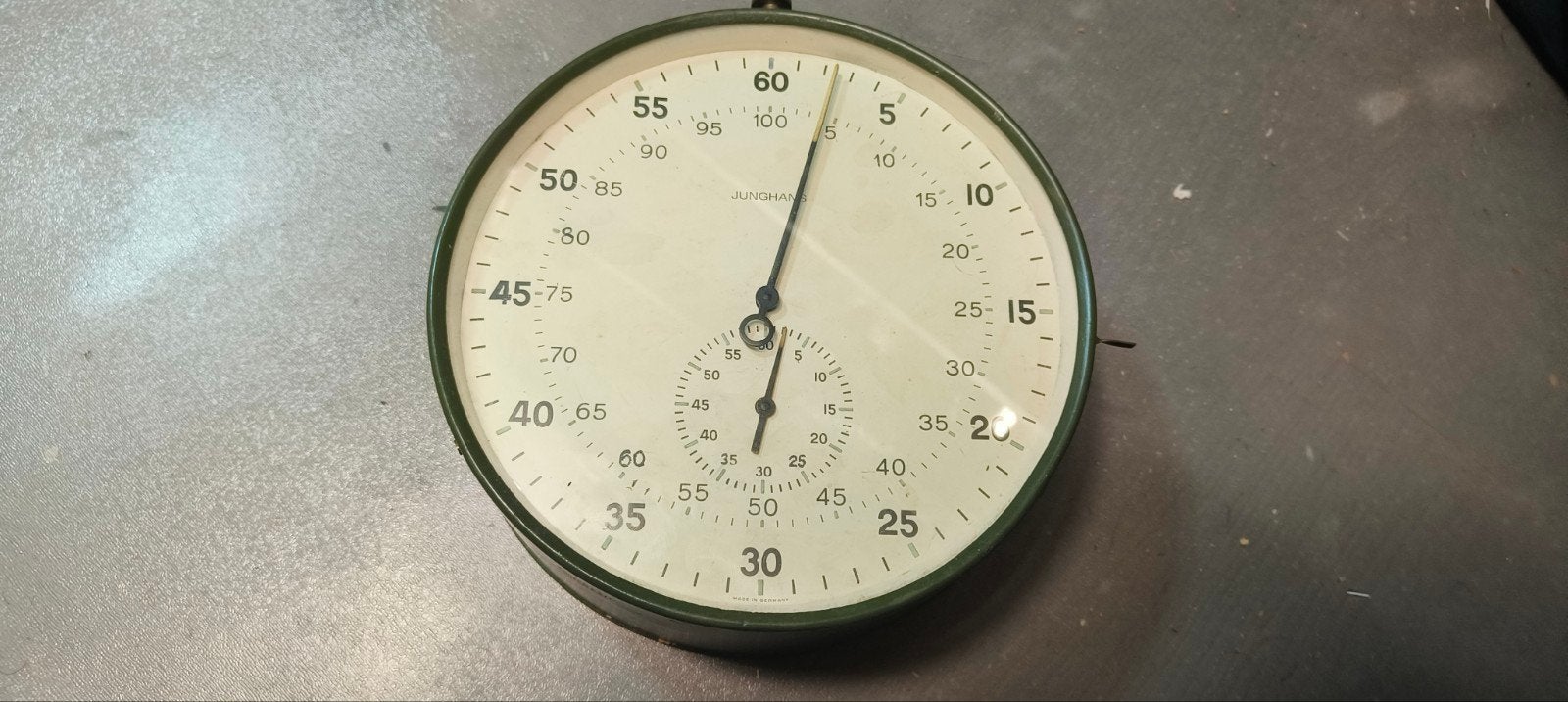 Vintage Junghans Stopwatch - Militair Groen, Ophalen of Verzenden