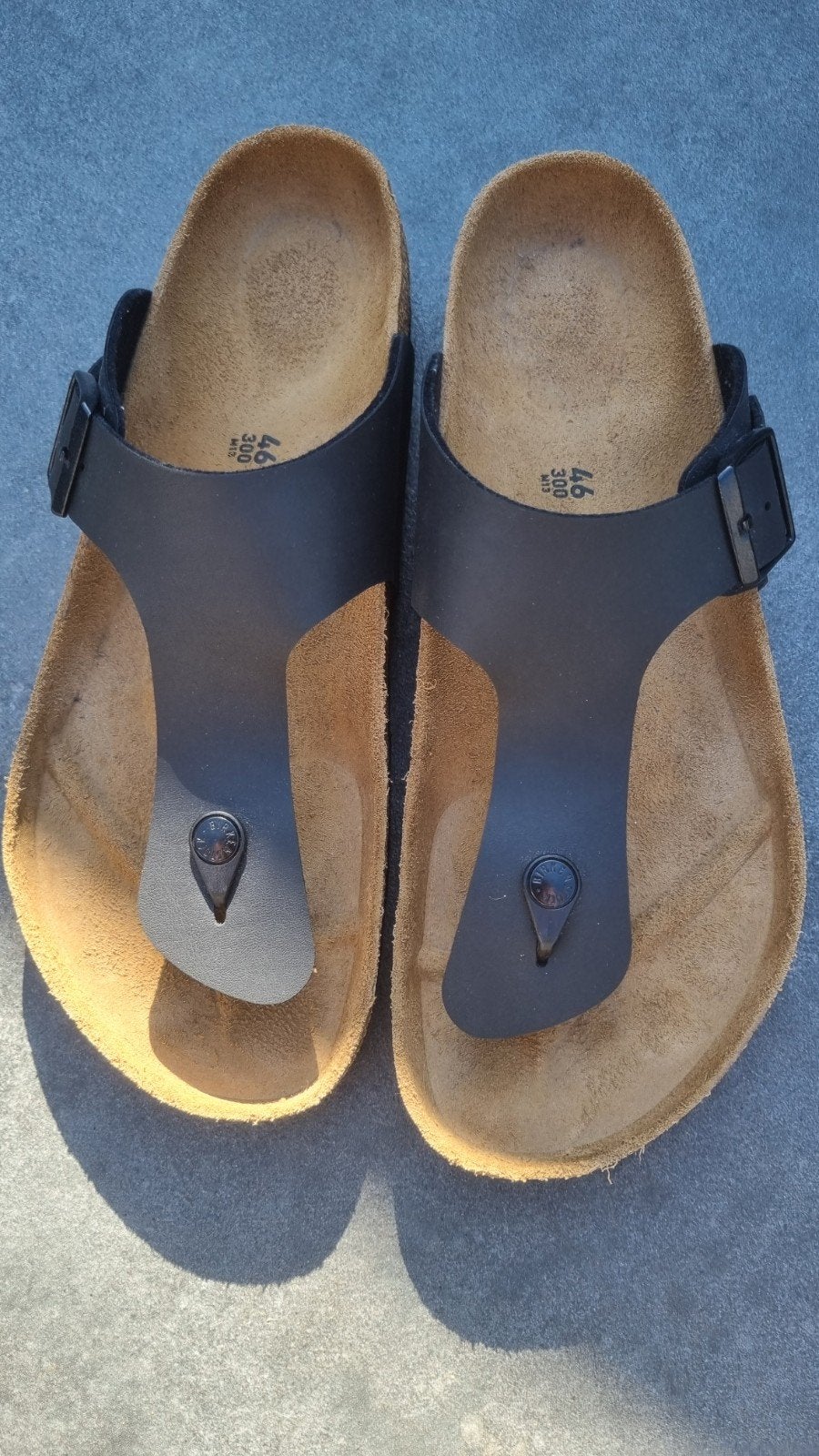 Nieuwe Birkenstocks Gizeh, maat 46, zwart, Ophalen, Nieuw, Zwart