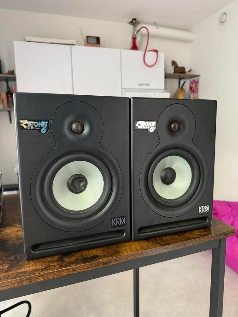 KRK Rokit 6 G2 Studio Limited Ferrari Grey Edition, Overige merken, Gebruikt, Ophalen of Verzenden, 60 tot 120 watt