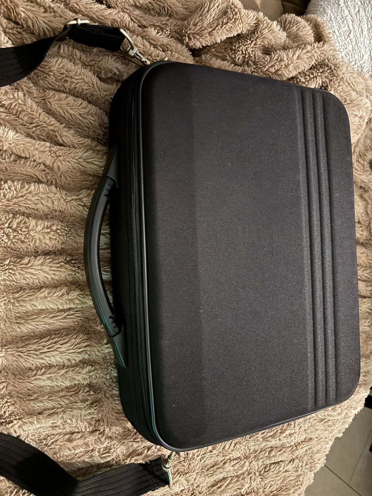 Zwarte laptoptas, Computers en Software, Ophalen, Gevoerd laptopvak, 15 inch, Aktetas