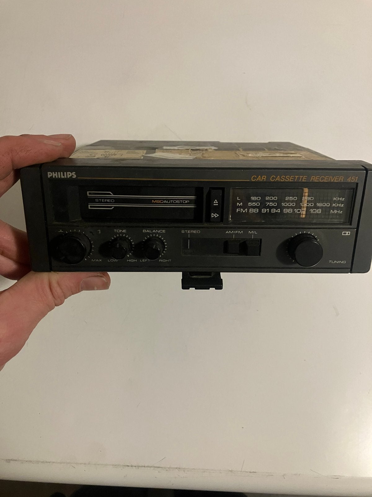 Philips Autoradio Cassette Speler 451 - Vintage, Ophalen of Verzenden, Gebruikt