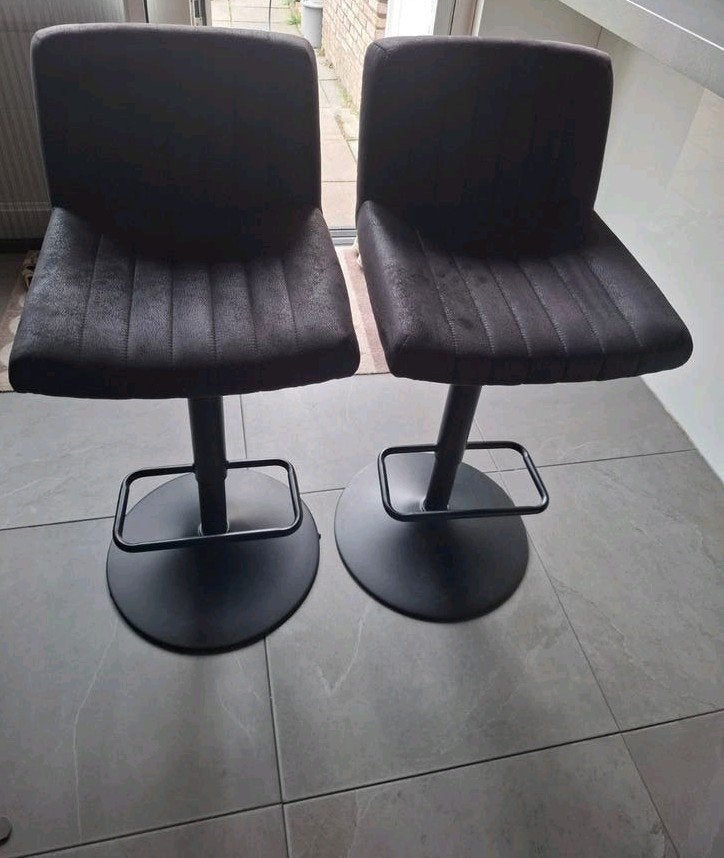 2 moderne barkrukken, in hoogte verstelbaar en draaibaar, Huis en Inrichting, Ophalen, Gebruikt, 90 cm of meer, 2 krukken