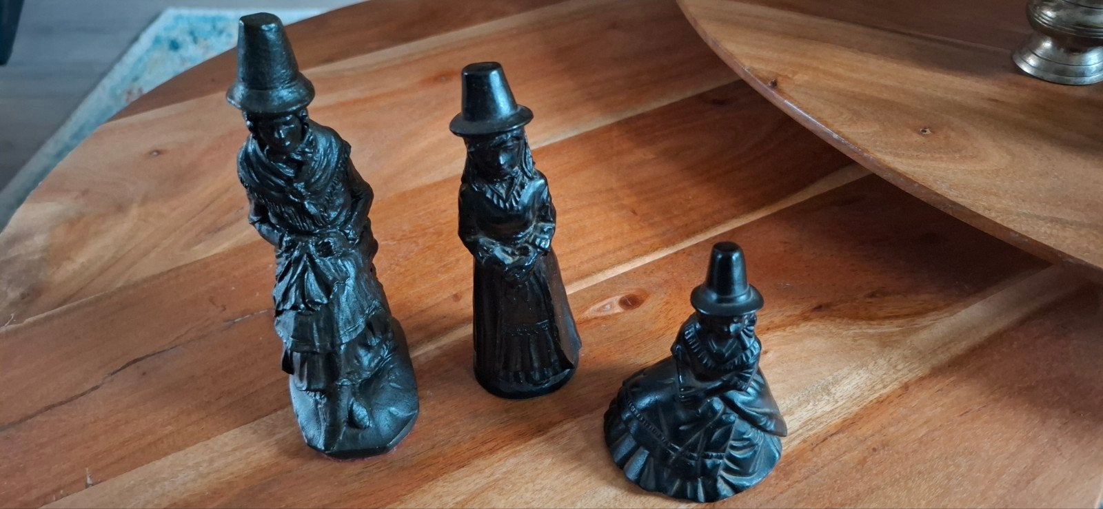 Set van 3 Keltische beeldjes van leisteen uit Wales, Ophalen of Verzenden, Zo goed als nieuw, Mens