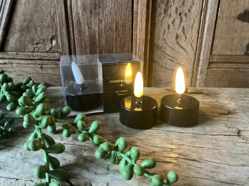 Partij van 13 doosjes zwarte Countryfield led kaarsjes, Ophalen of Verzenden, Nieuw