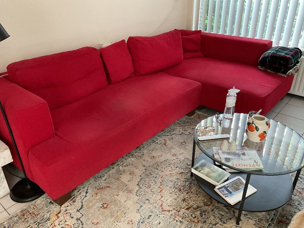 Lounge bank, Huis en Inrichting, Banken | Bankstellen, Ophalen, Gebruikt, 125 tot 150 cm, Hoekbank