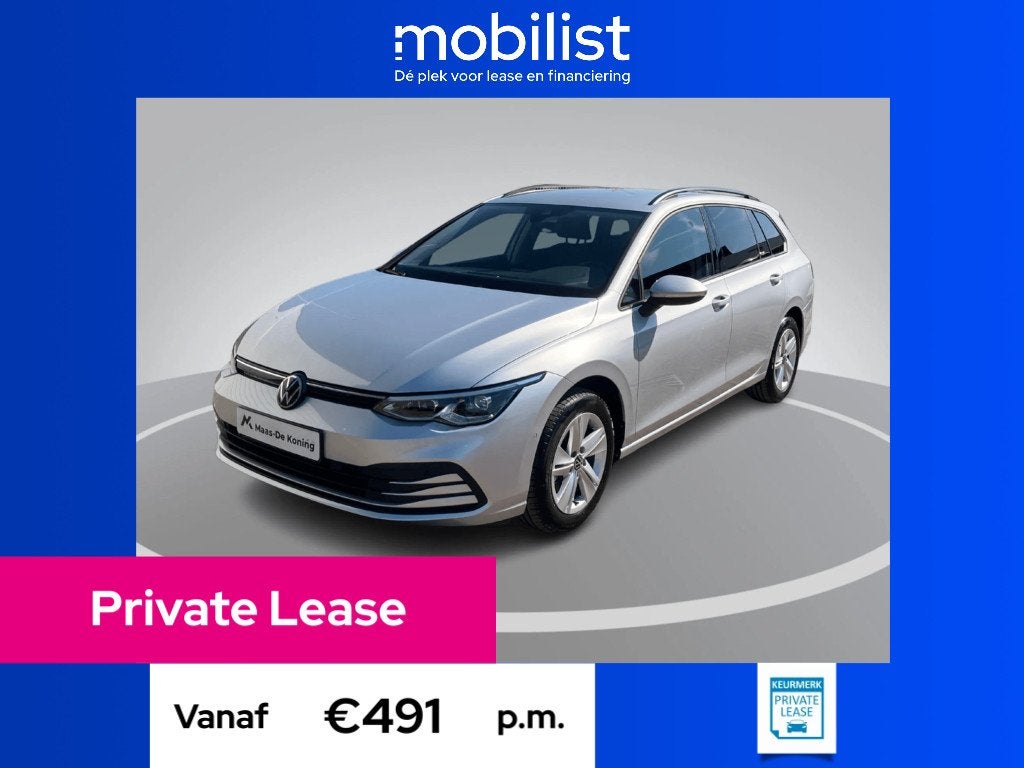 Volkswagen Golf Variant 1.0eTSI/110PK Life DSG (bj 2024), Gebruikt, 680 kg, Golf Variant, Zilver of Grijs
