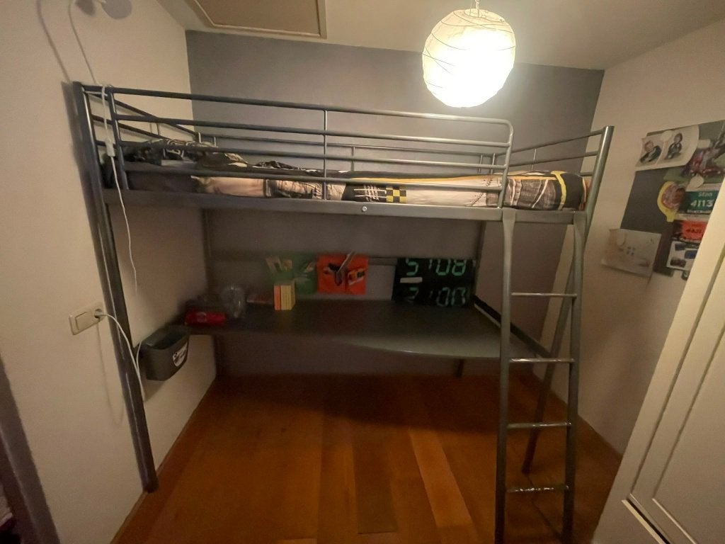 Svarta Ikea hoogslaper, Ophalen, Gebruikt, Eenpersoons, 160 tot 180 cm