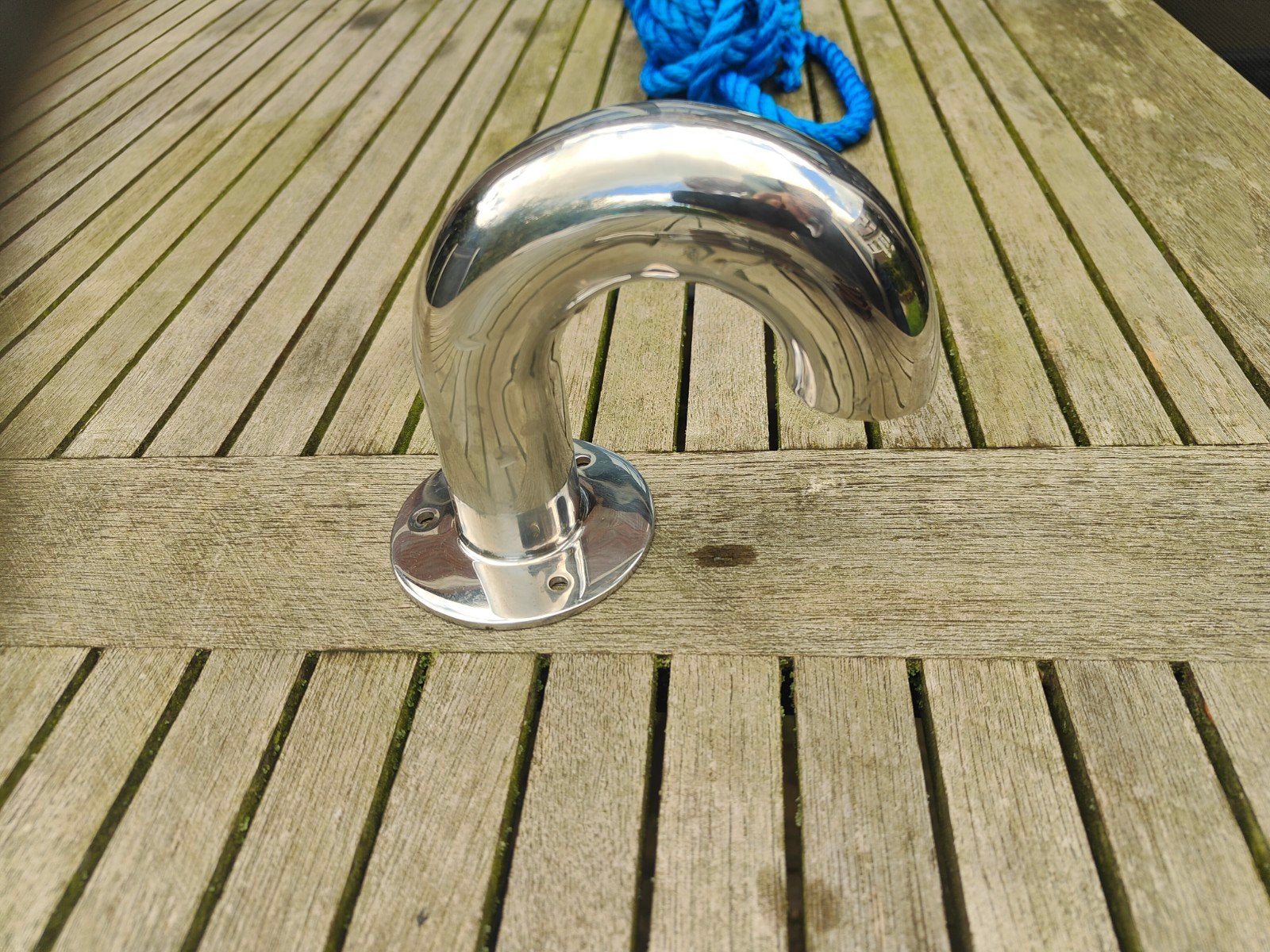 RVS dekdoorvoer zwanenhals diameter  3 cm, Watersport en Boten, Ophalen of Verzenden, Gebruikt, Overige typen