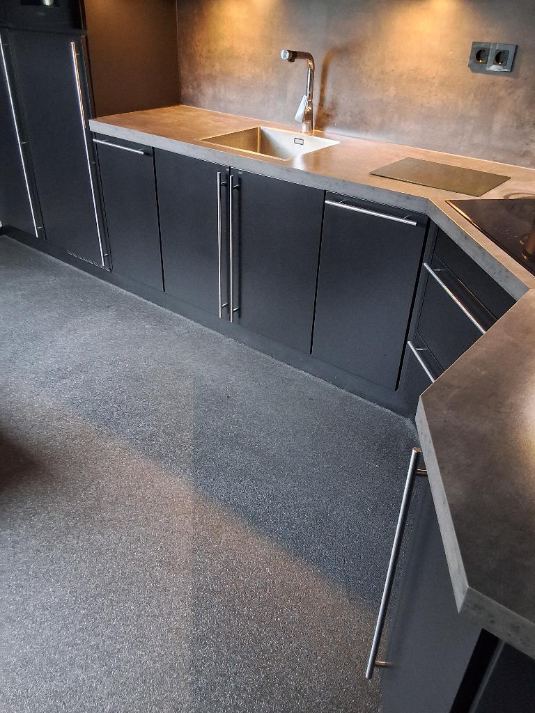 Zwarte keuken, Huis en Inrichting, Ophalen, Gebruikt, Zwart, Hoekkeuken
