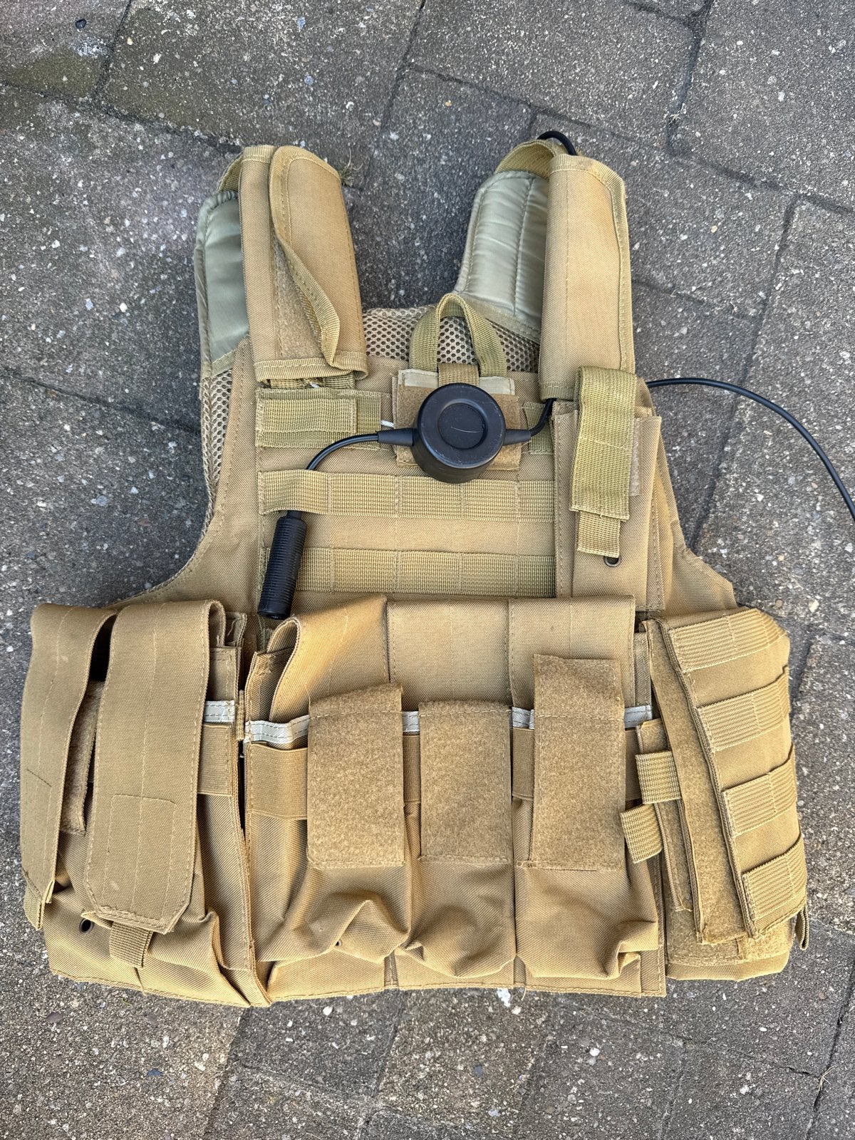 Tactical Vest voor Airsoft - Tan/Coyote Kleur, Ophalen, Zo goed als nieuw