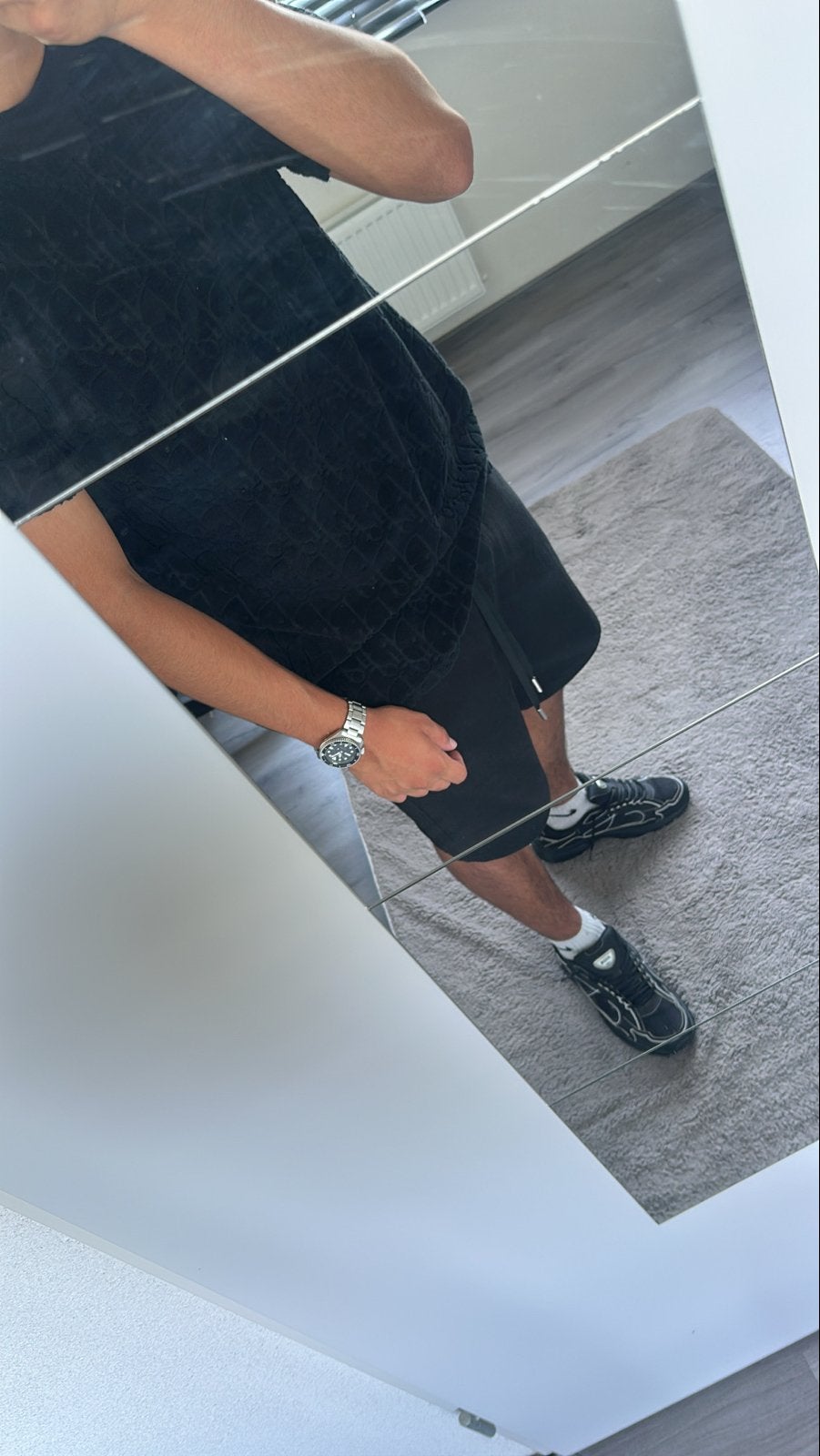 Dior Oblique Terry Cotton T-shirt Zwart, Kleding | Heren, Ophalen of Verzenden, Zo goed als nieuw, Maat 48/50 (M), Zwart