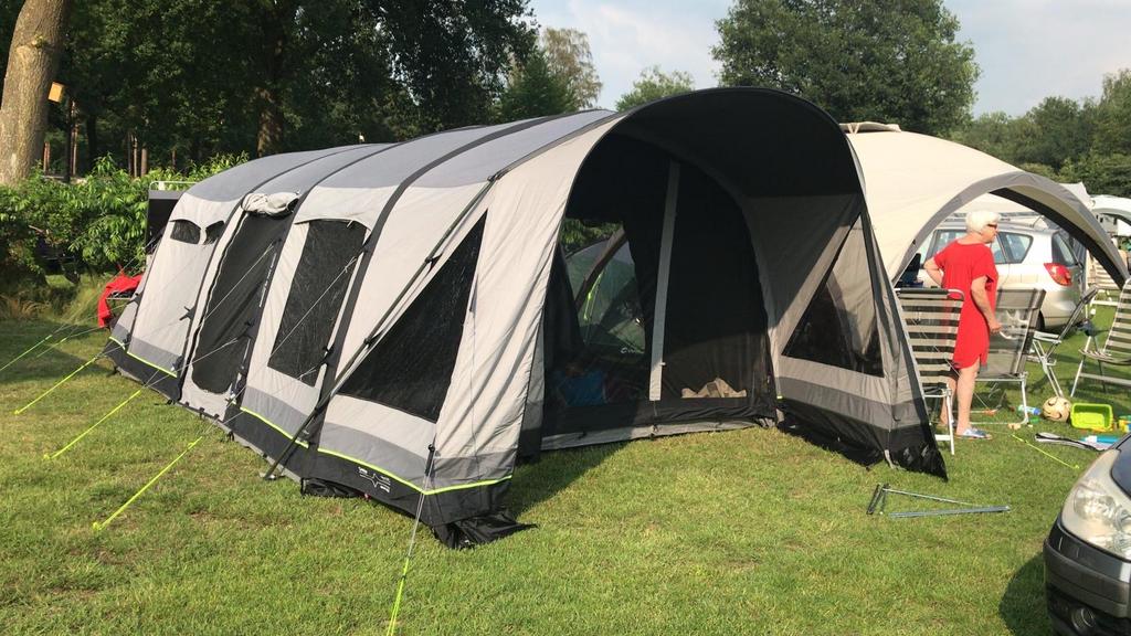 Ruime tunneltent voor 6 personen - Outwell Harrier 6SATC, Ophalen, Zo goed als nieuw, Tot en met 6
