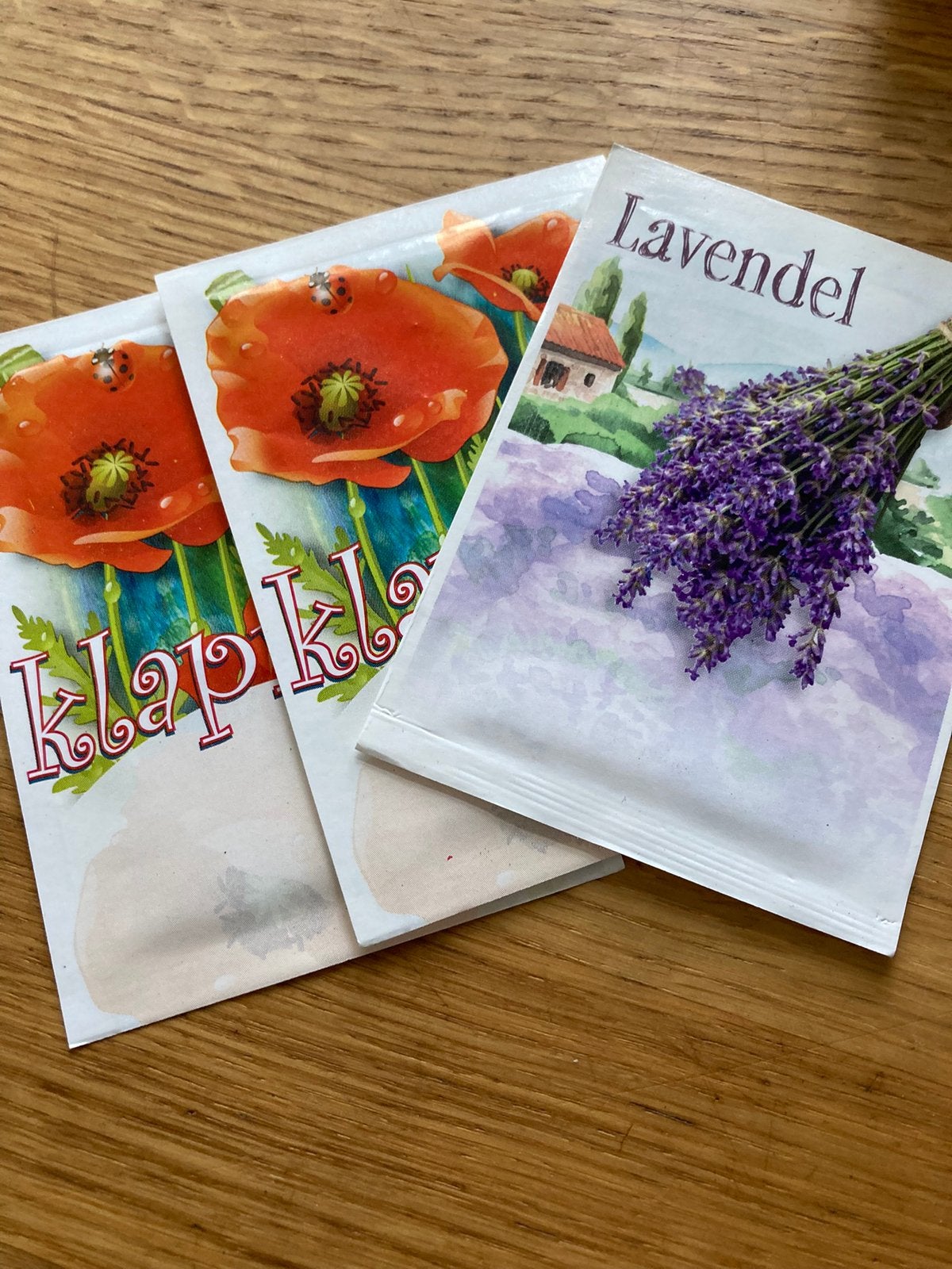 Zaadjes - Klaproos en lavendel, Ophalen of Verzenden, Volle zon, Zaad