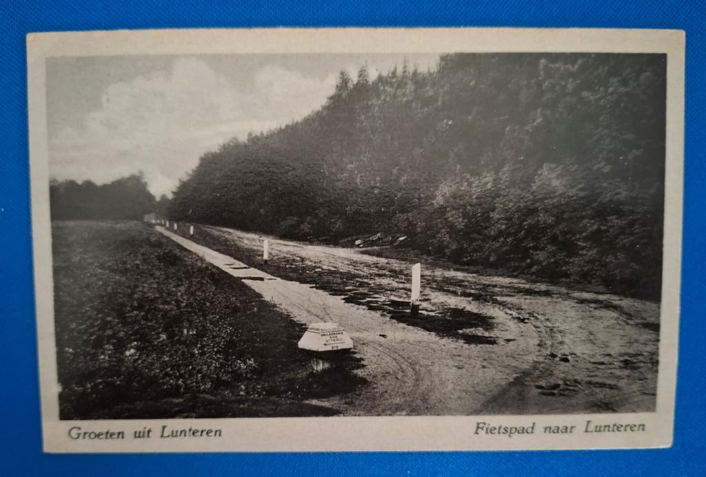 Ansichtkaart Lunteren Fietspad naar Lunteren 1942, Ophalen of Verzenden, 1940 tot 1960, Gelopen, Gelderland