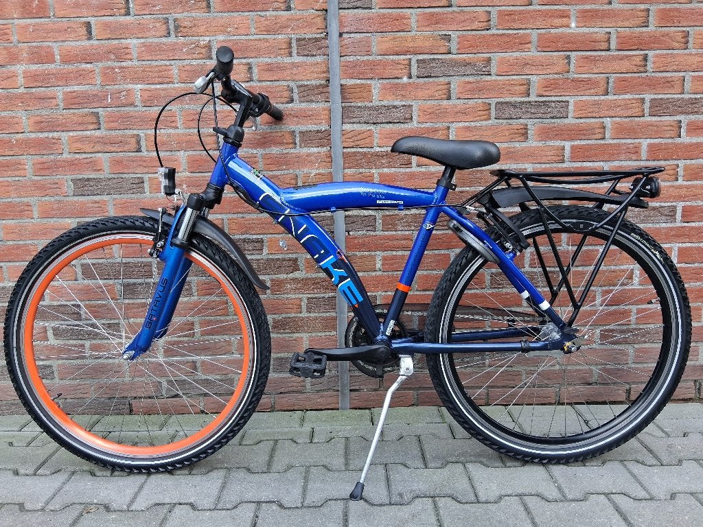 Zeer nette Batavus Snake 26 inch. blauw-oranje NIEUWE BANDEN, Terugtraprem, Batavus, Zo goed als nieuw, Handrem
