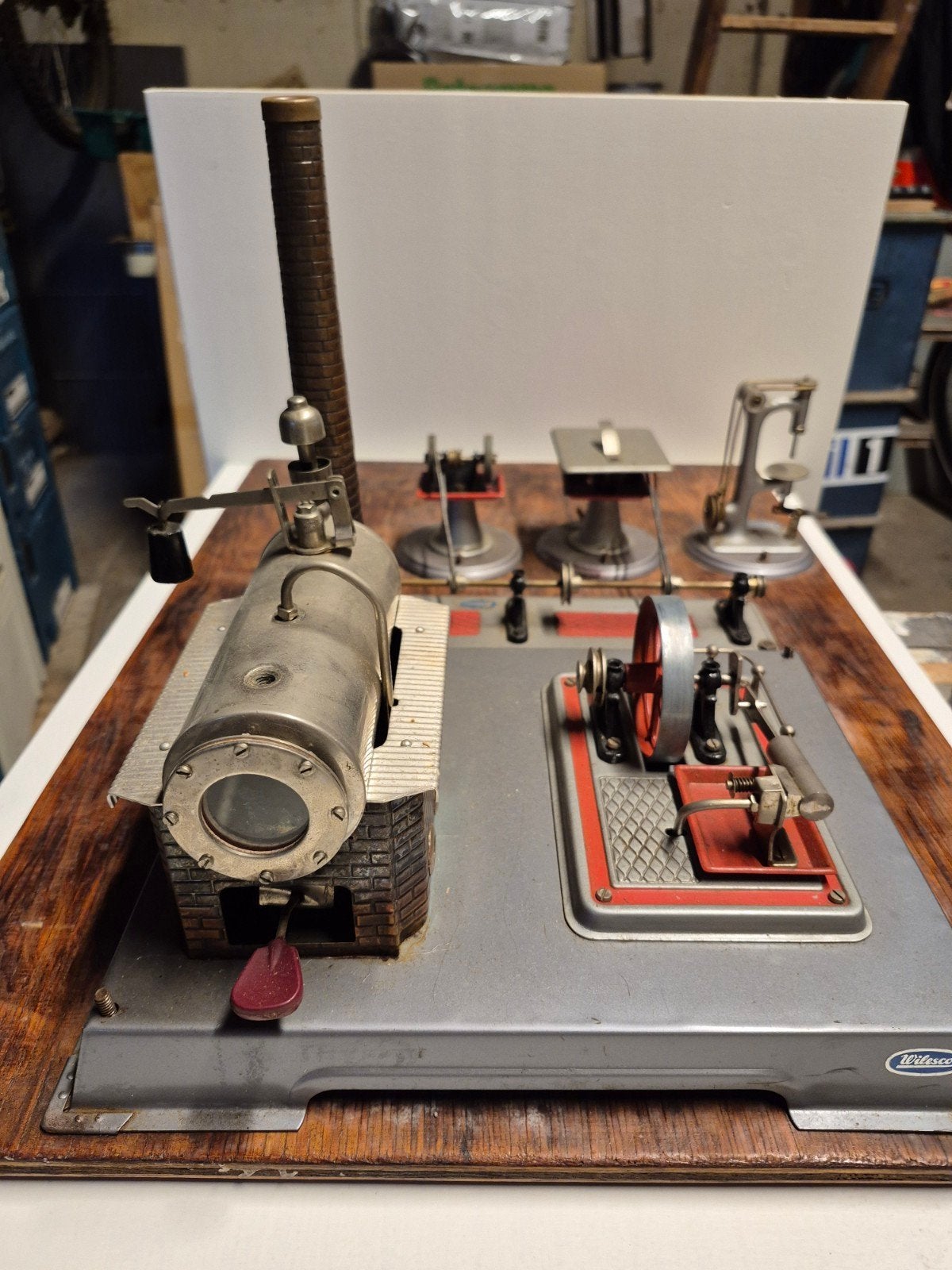 Wilesco Stoommachine met Diverse Appendages, Ophalen of Verzenden, Gebruikt