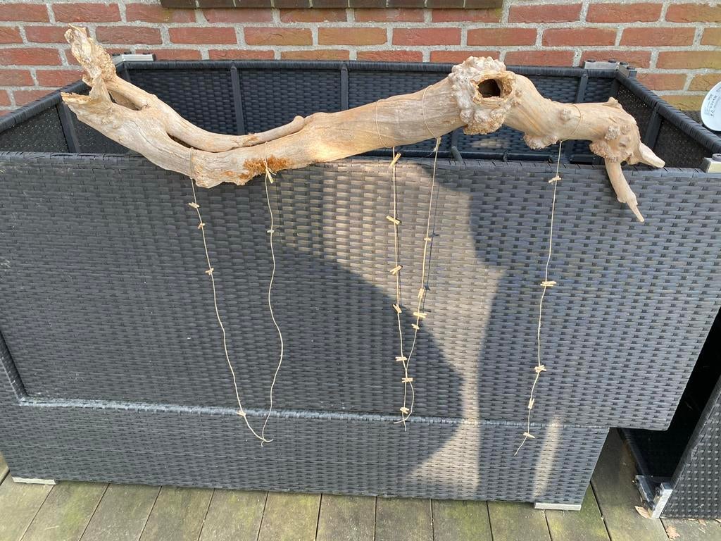 Decoratieve drijfhout tak met knijpers, Ophalen, Gebruikt