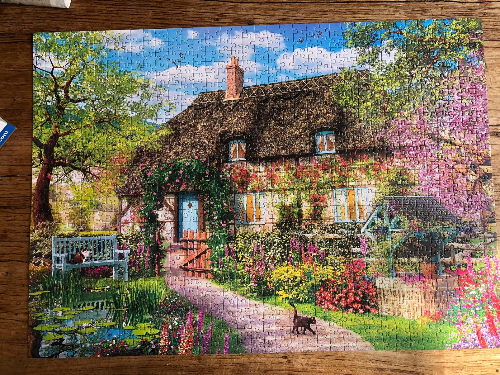 Clementoni puzzel cottage, Ophalen of Verzenden, 500 t/m 1500 stukjes, Zo goed als nieuw, Legpuzzel
