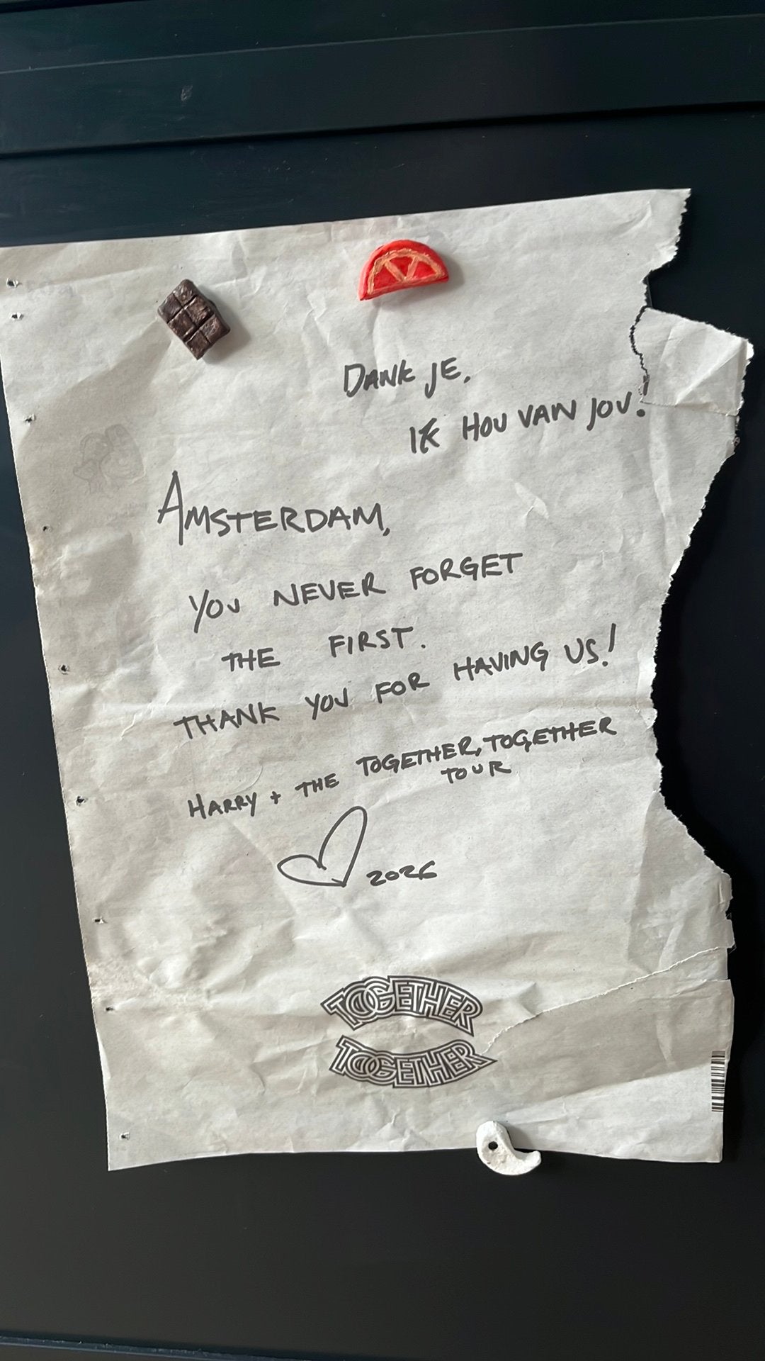 Harry Styles Amsterdam Het Parool / Together Together, Ophalen of Verzenden, Gebruikt