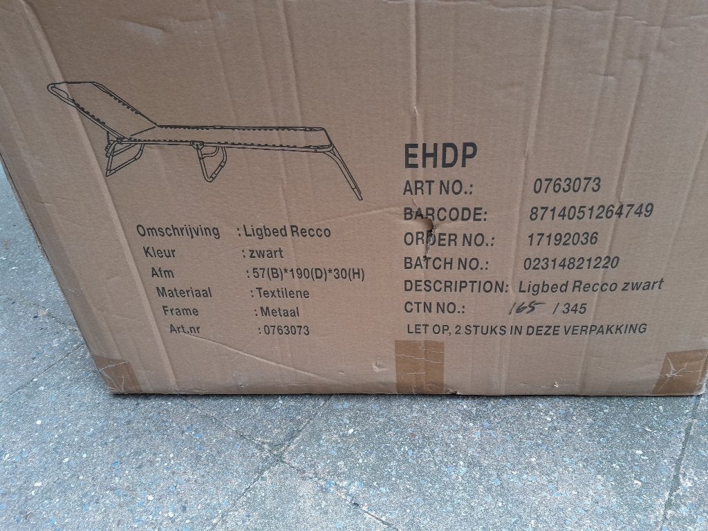 ligbed tuin, Ophalen, Nieuw, Kunststof, Verstelbaar