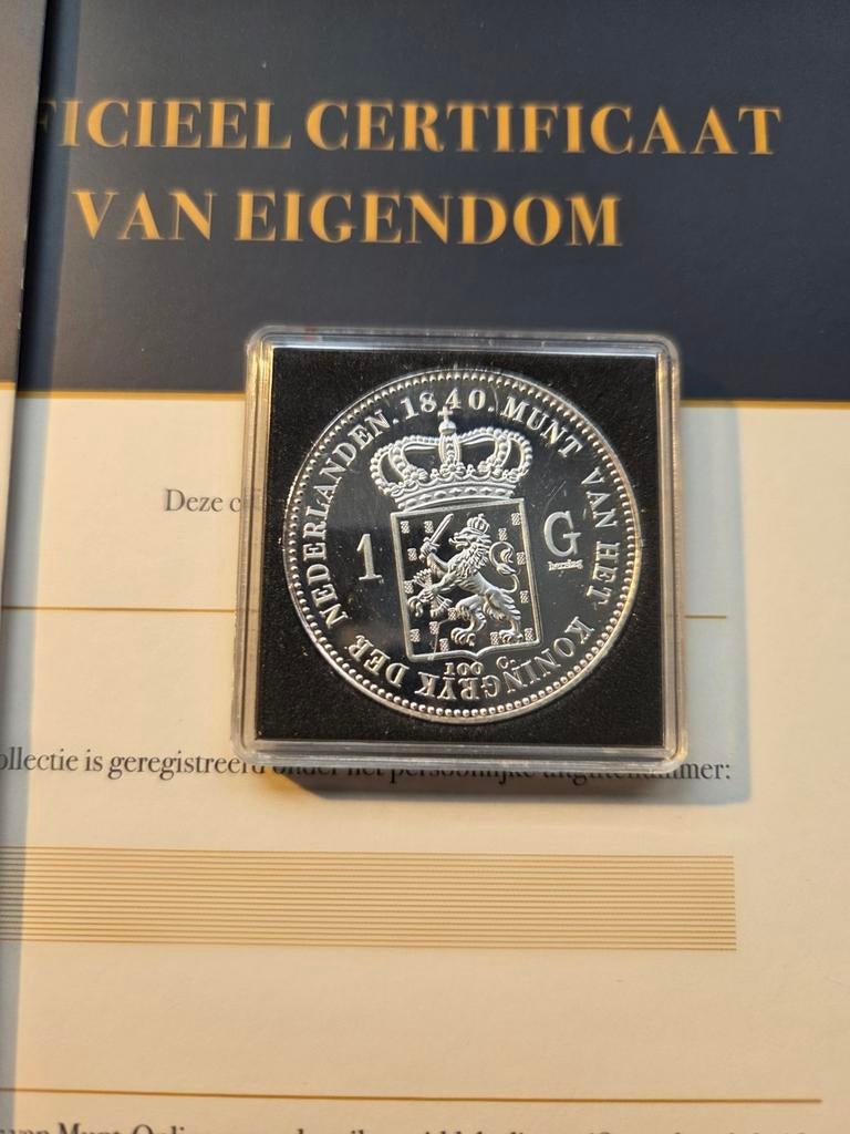 Zilveren 1 Gulden Koning Willem II 1840 Munt, Postzegels en Munten, 1 gulden, Zilver, Ophalen of Verzenden, Losse munt