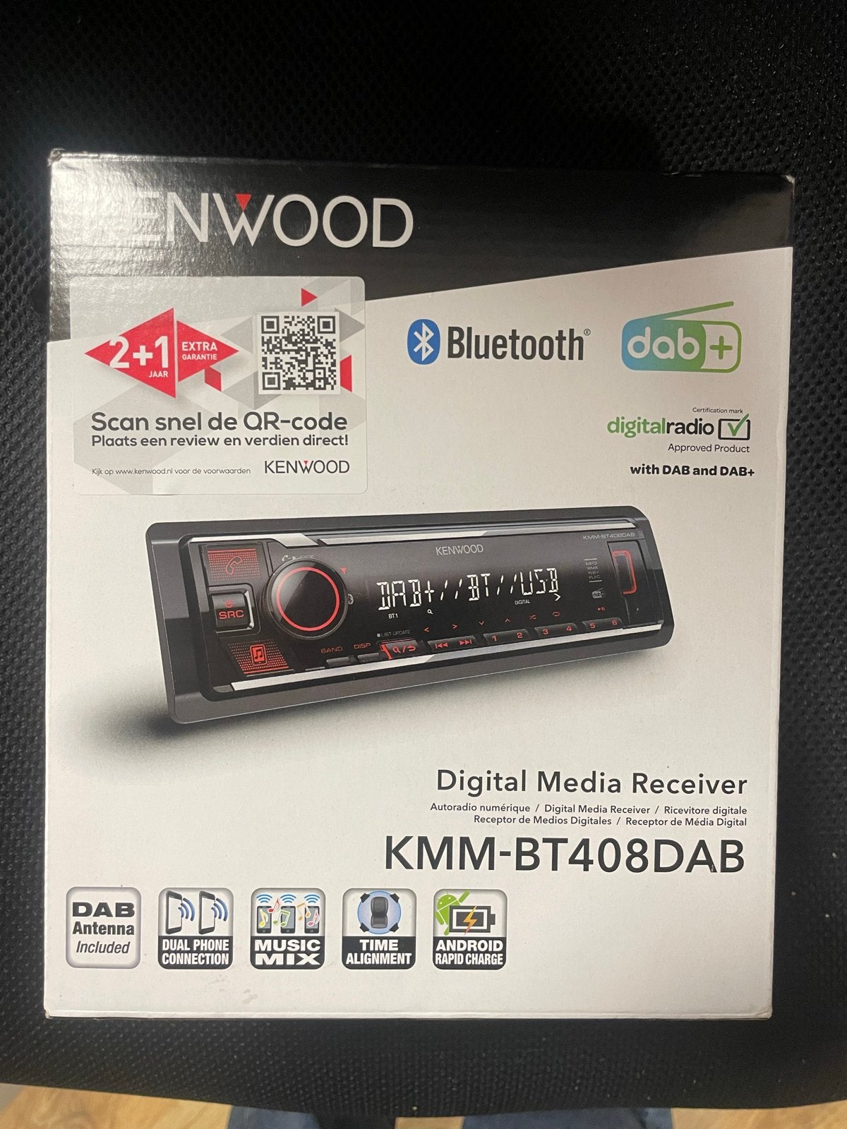 Kenwood KMM-BT408DAB Digital Media Receiver, Ophalen, Nieuw