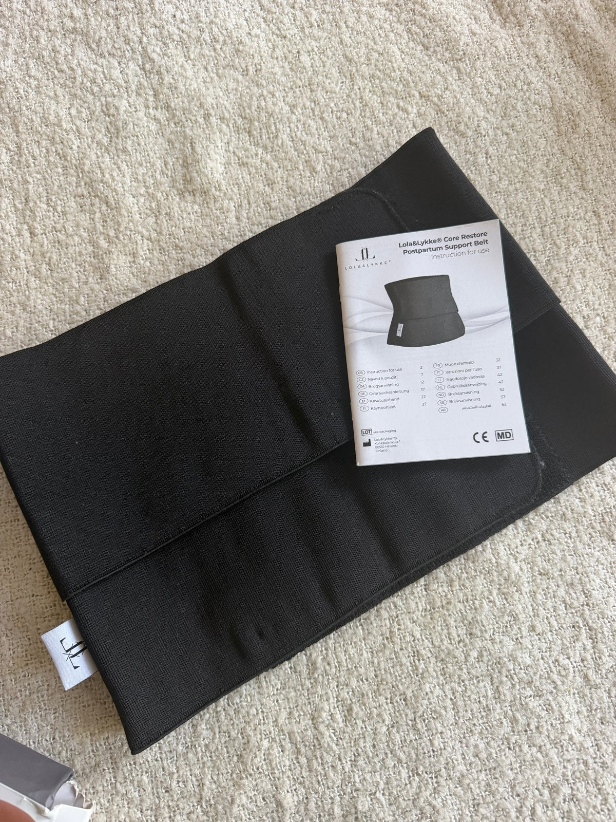 Lola&Lykke Core Restore Postpartum Support Band Maat M, Maat 38/40 (M), Overige typen, Zwart, Nieuw