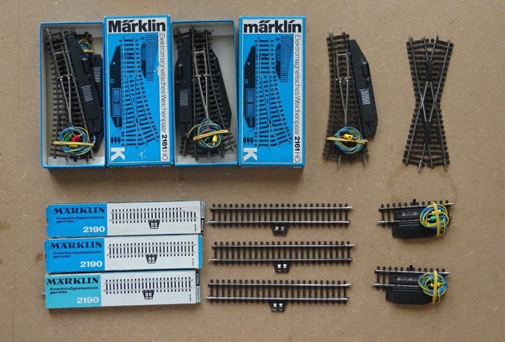 Grote Kavel Marklin K-rails en wissels - NIEUWSTAAT, Hobby en Vrije tijd, Modeltreinen | H0, Wisselstroom, Rails, Ophalen of Verzenden