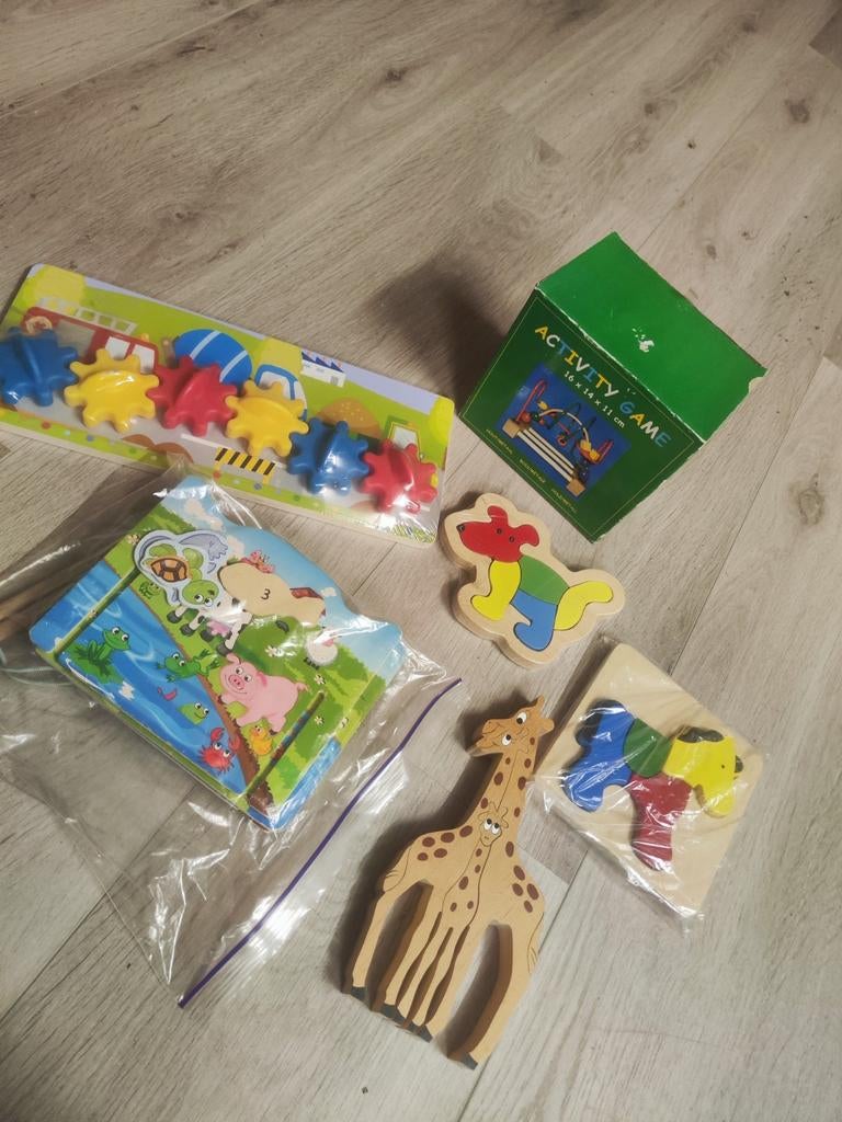 Houten Puzzels en Speelgoed Set voor Kinderen, Ophalen of Verzenden, Nieuw, Overige typen