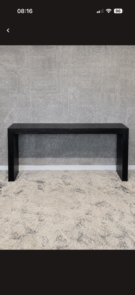 Sidetable zwart, Ophalen, 100 tot 150 cm, Eikenhout, Zo goed als nieuw