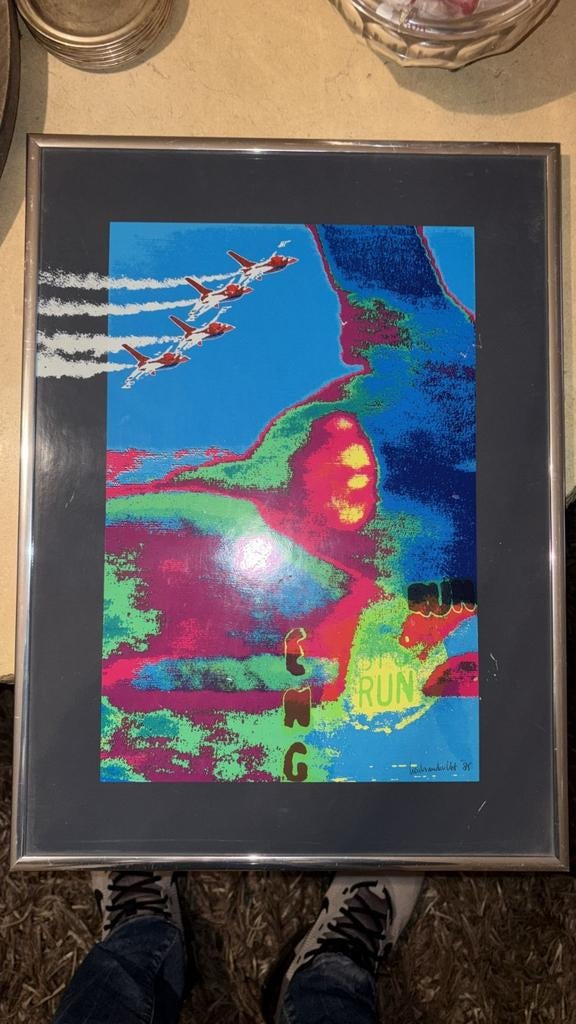 Ingelijste print van Henk van der Vet, 1985, Ophalen of Verzenden