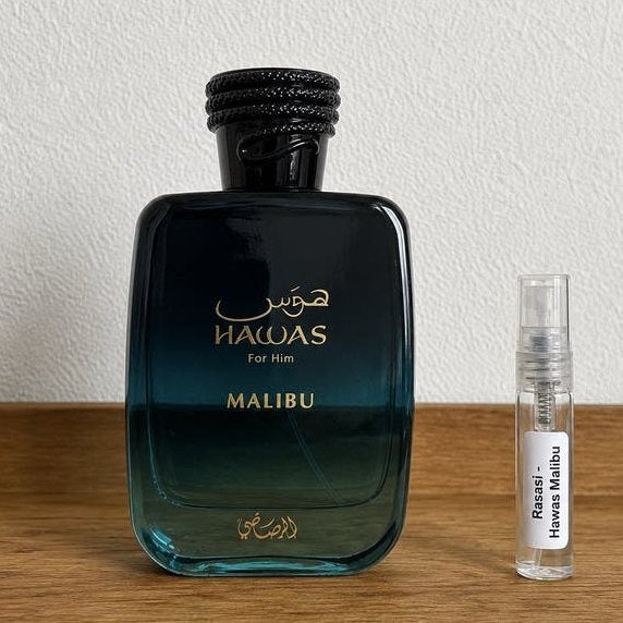 Rasasi - Hawas Malibu samples 1-5ml, Ophalen of Verzenden, Zo goed als nieuw