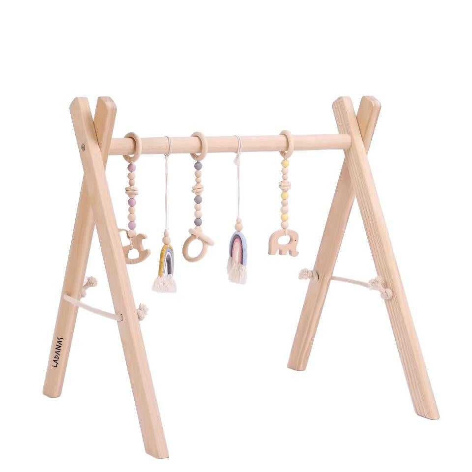 Babygym Hout –Stevig & Inklapbaar – Houten Speelboog Baby