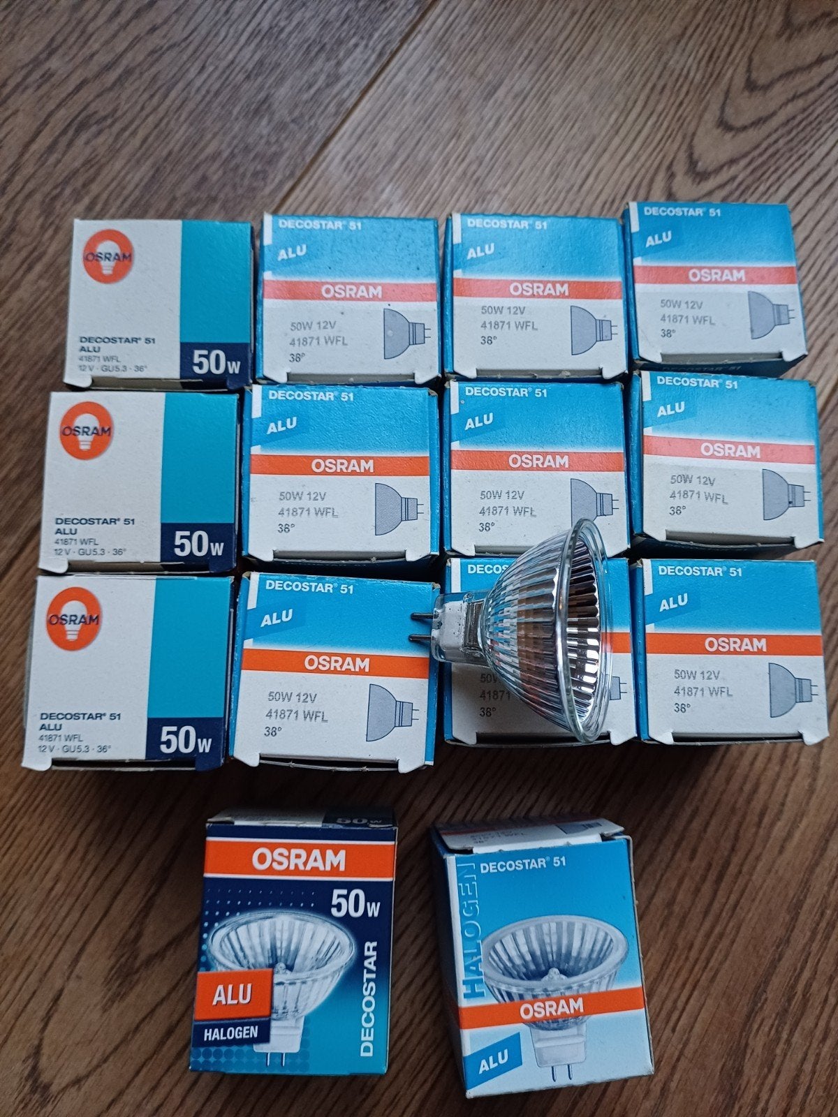 14x Osram Decostar 51 ALU 50 Watt GU5.3 fitting, Osram, Nieuw, GU5.3, Ophalen of Verzenden