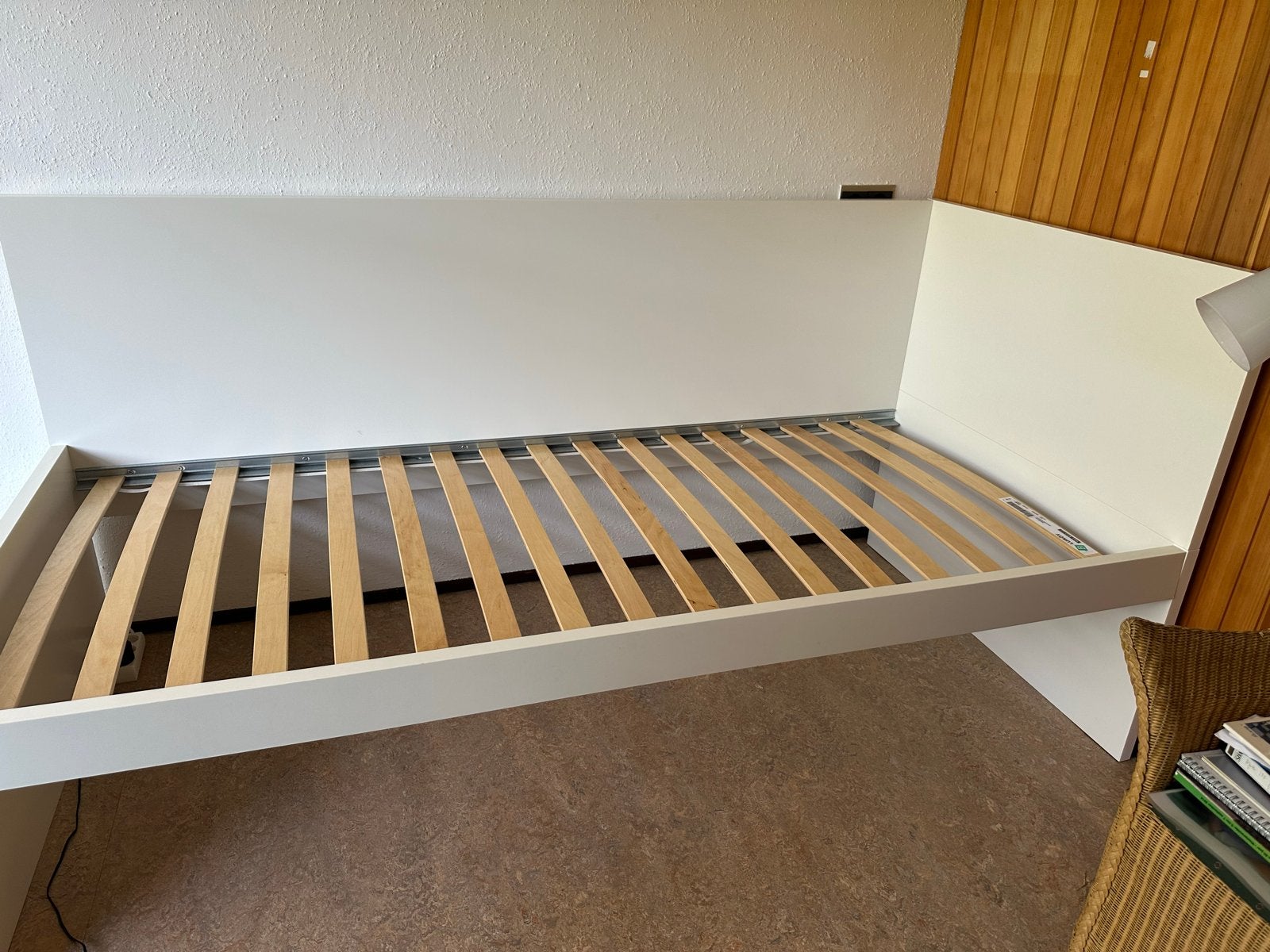 IKEA Hemnes bedframe wit - 90x200 cm, Ophalen, Gebruikt, 90 cm, Eenpersoons