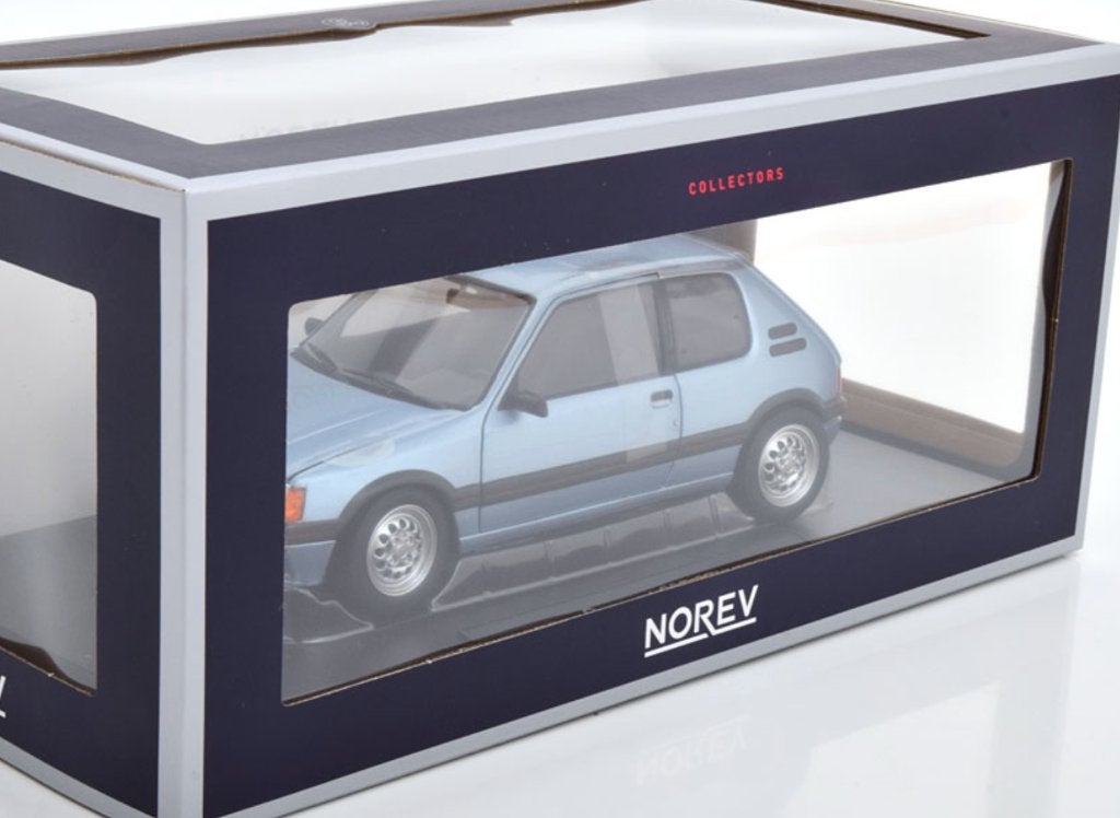 Peugeot 205 GTi 1.6 1988 Topaze Blauw 1/18 NOREV ref: 184857, Ophalen of Verzenden, Nieuw, Auto, Norev