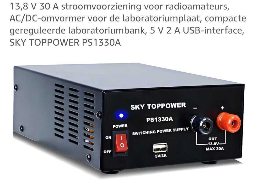 VOEDING 13,8 V  30 A, Ophalen, Zo goed als nieuw, Zender en Ontvanger