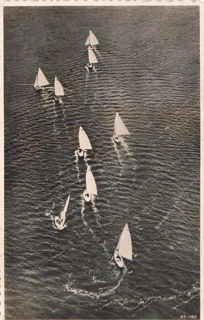 Zuiderzee, luchtfoto, Ophalen of Verzenden, 1940 tot 1960, Gelopen, Noord-Holland