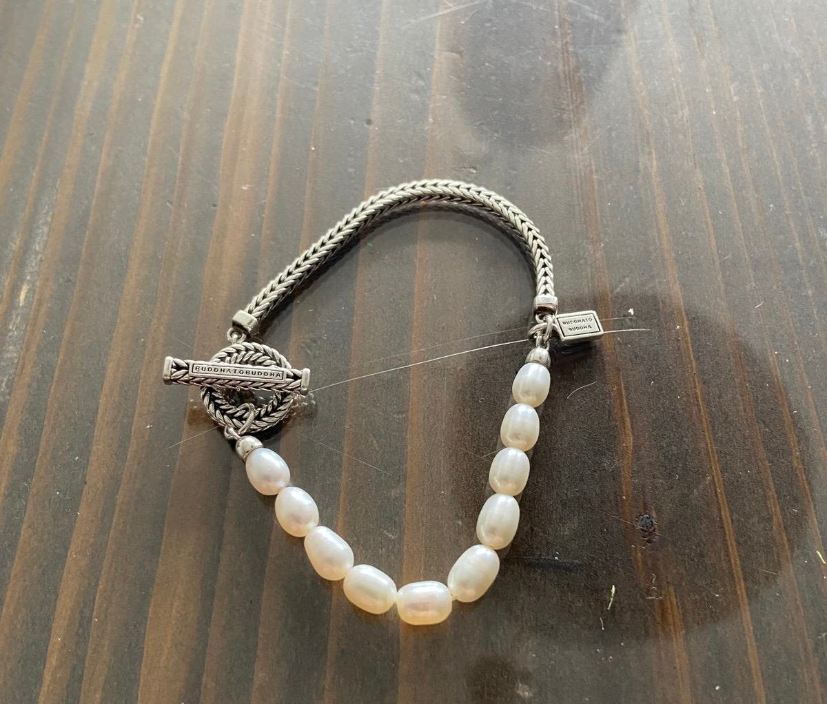 Barbara mini parel armband zilver (buddha to buddha), Ophalen of Verzenden, Nieuw, Zilver, Zilver