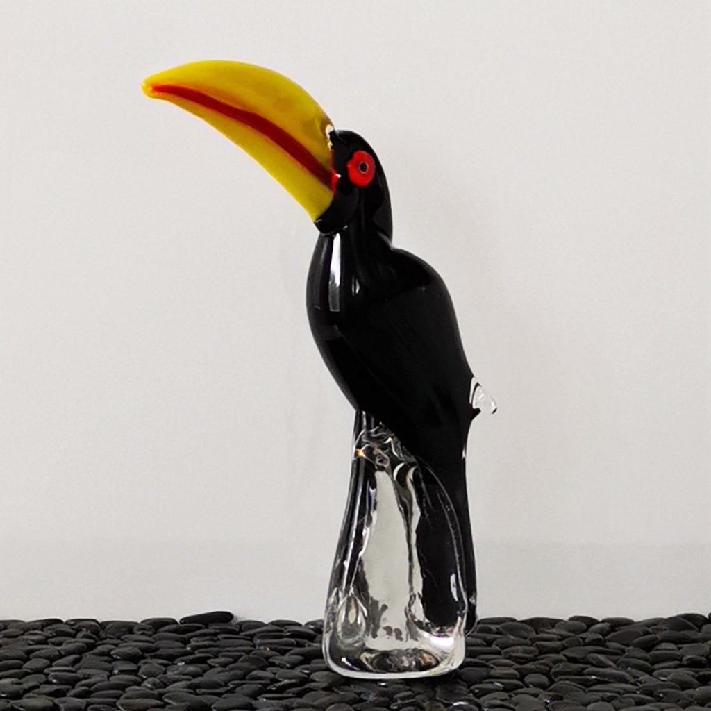 Glas sculptuur Toekan (nieuw)