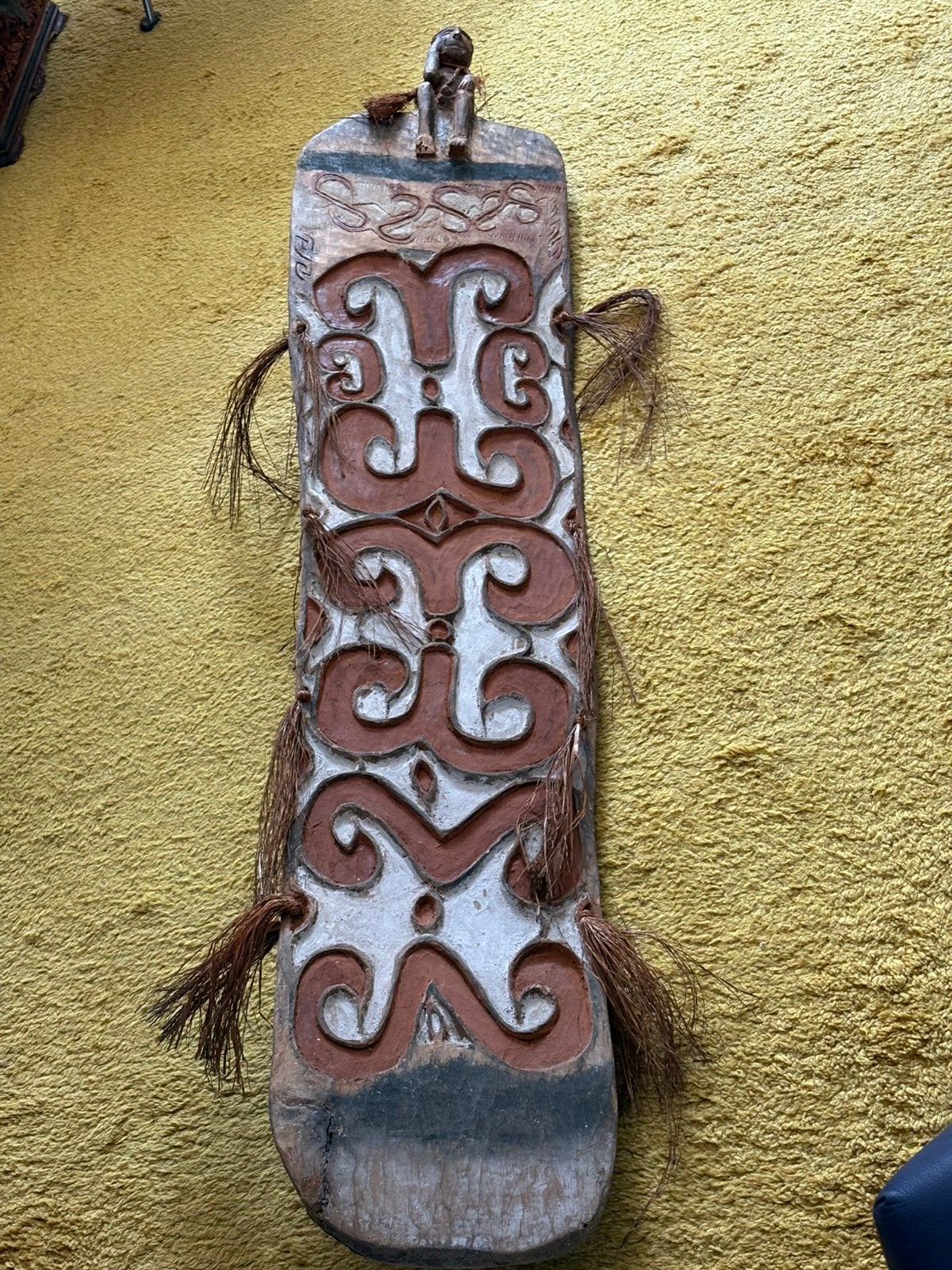 Asmat schild Papua New Guinea jaren 40  met voor ouder, Antiek en Kunst, Ophalen of Verzenden