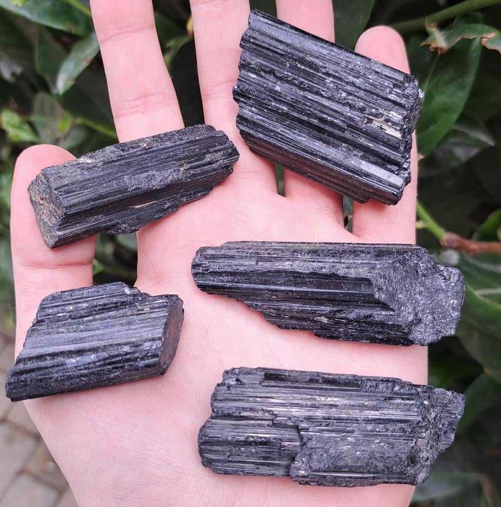 Zwarte Toermalijn edelstenen verzameling edelsteen mineralen, Ophalen of Verzenden