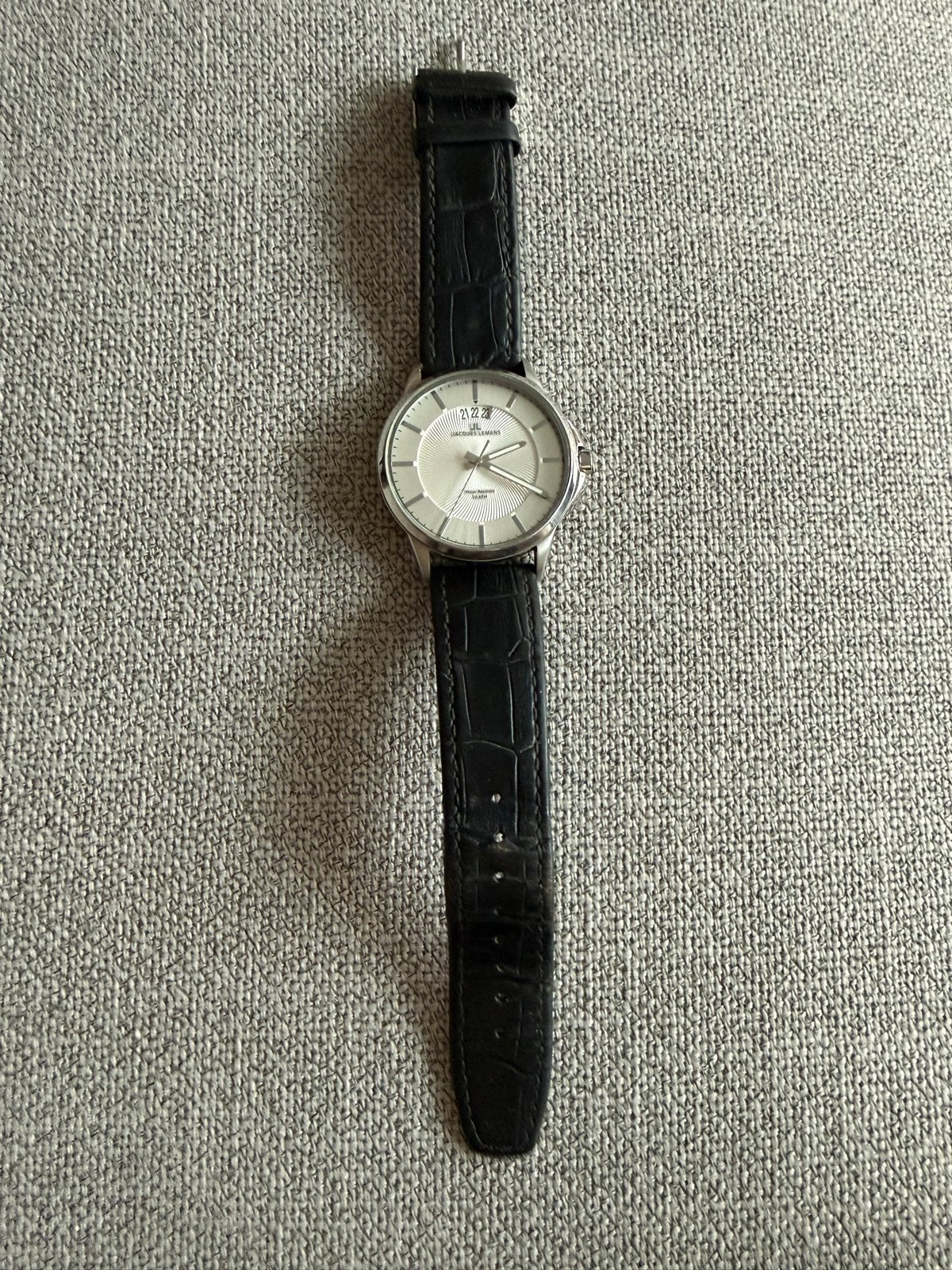 Jacques Lemans Polshorloge met Leren Bandje, Overige merken, Staal, Polshorloge, 1960 of later