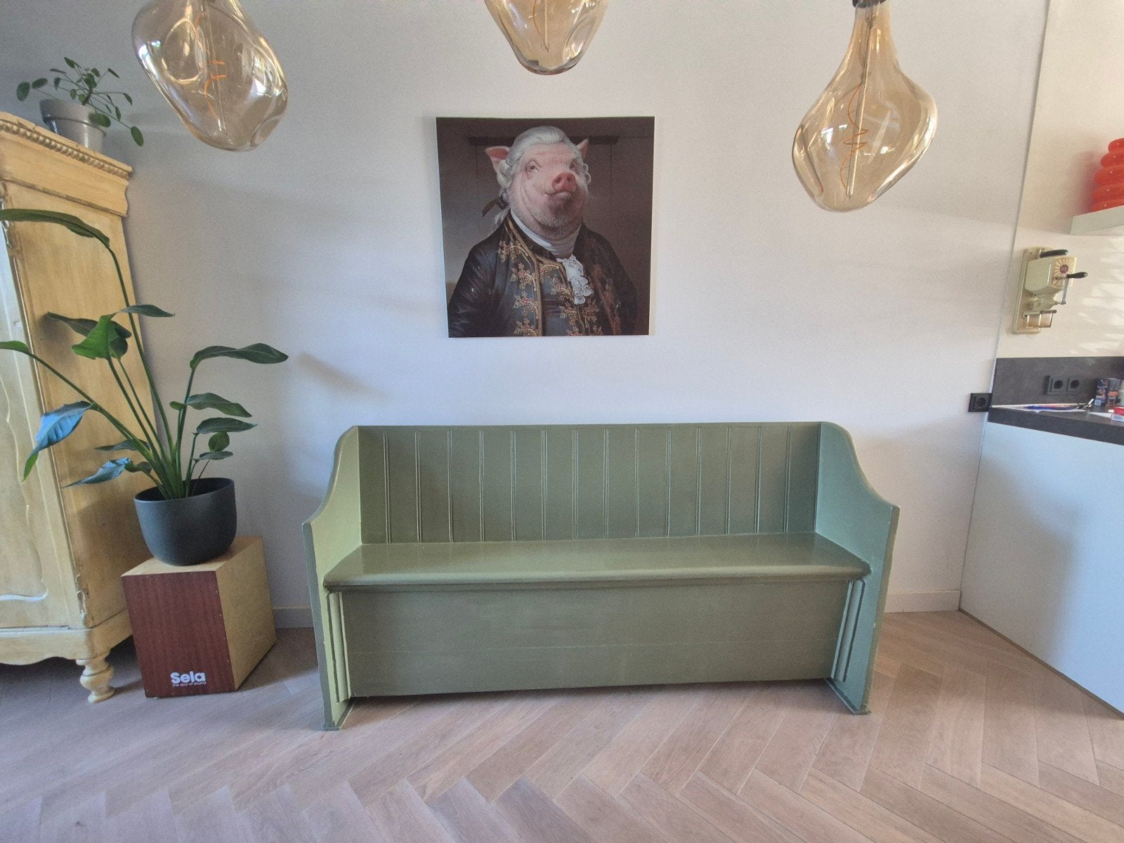 Authentiek Fries kerkbankje, als eetbank, Antiek en Kunst, Antiek | Meubels | Stoelen en Banken, Ophalen